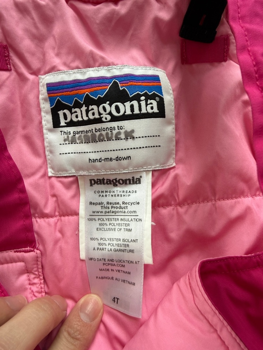 Patagonia Kids pink Snow Jacket and Bib Overalls - Picture 3 of 16